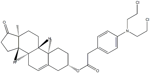 3β-[[[4-[Bis(2-chloroethyl)amino]phenyl]acetyl]oxy]androst-5-en-17-one 구조식 이미지