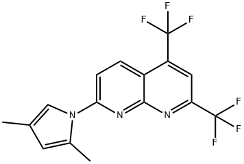 1,8-Naphthyridine,7-(2,4-dimethyl-1H-pyrrol-1-yl)-2,4-bis(trifluoromethyl)-(9CI) Structure