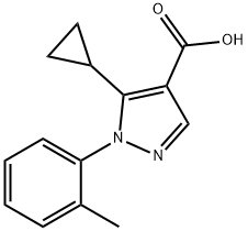 5-CYCLOPROPYL-1-(2-METHYLPHENYL)-1H-PYRAZOLE-4-CARBOXYLIC ACID Structure