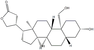 3β,14,19-Trihydroxy-5α-cardanolide Structure