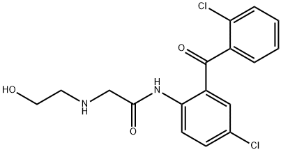 5-Chloro-2-(β-hydroxyethylaminoacetylamino)-2'-chlorobenzophenone Structure