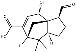 (3S)-3α-Formyl-2,3,4,7,8,8aβ-hexahydro-4β-hydroxy-8,8-dimethyl-1H-3aα,7α-methanoazulene-6-carboxylic acid 구조식 이미지