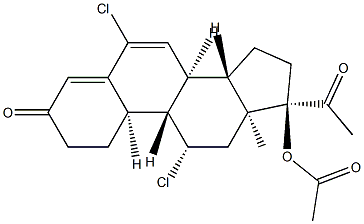6,11β-Dichloro-17-hydroxy-19-norpregna-4,6-diene-3,20-dione acetate Structure