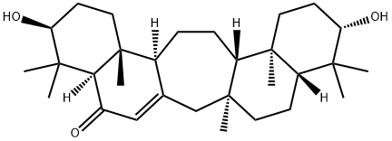 3β,21α-Dihydroxy-27-norC(14a)-homo-gammaceran-14-en-16-one 구조식 이미지