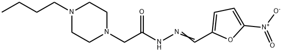 N'-[(5-Nitrofuran-2-yl)methylene]-4-butyl-1-piperazineacetic acid hydrazide Structure