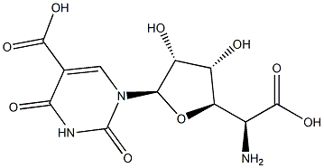 5-Amino-1-[5-carboxy-3,4-dihydro-2,4-dioxopyrimidin-1(2H)-yl]-1,5-dideoxy-β-D-allofuranuronic acid Structure