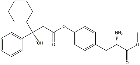 (S)-Methyl 2-AMino-3-(4-hydroxyphenyl)propanoate (S)-3-Cyclohexyl-3-hydroxy-3-phenylpropanoate Structure