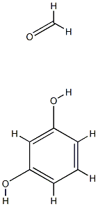 포름알데히드-1,3-벤젠디올 중합체 구조식 이미지