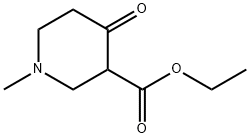 1-메틸-4-옥소피페리딘-3-카르복실산에틸에스테르 구조식 이미지
