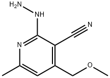 3-Pyridinecarbonitrile,2-hydrazino-4-(methoxymethyl)-6-methyl-(9CI) Structure