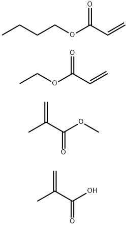 2-Propenoic acid, 2-methyl-, polymer with butyl 2-propenoate, ethyl 2-propenoate and methyl 2-methyl-2-propenoate Structure