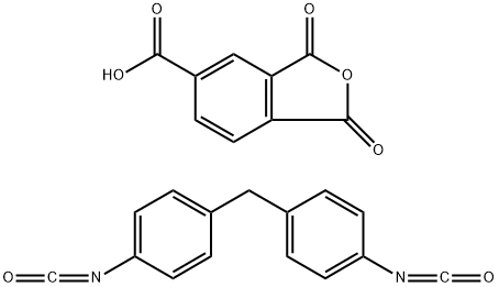 5-이소벤조푸란카르복실산,1,3-디히드로-1,3-디옥소-,1,1-메틸렌비스4-이소시아나토벤젠중합체 구조식 이미지