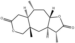 (3R)-3aα,4a,5,8,8aα,9,10,10aβ-Octahydro-3,4aβ,9α-trimethylfuro[2',3':5,6]cyclohepta[1,2-c]pyran-2,7(3H,4H)-dione 구조식 이미지