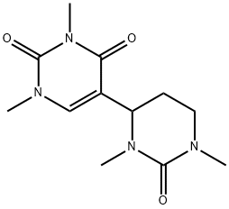 3,4,5,6-Tetrahydro-1,1',3,3'-tetramethyl-4,5'-bipyrimidine-2,2',4'(1H,1'H,3'H)-trione 구조식 이미지