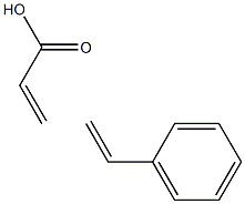 2-Propenoic acid, polymer with ethenylbenzene Structure