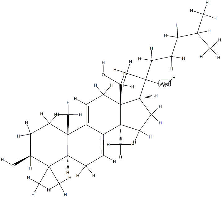 (20ξ)-Lanosta-7,9(11)-diene-3β,18,20-triol Structure
