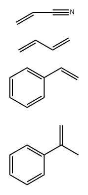 2-Propenenitrile, polymer with 1,3-butadiene, ethenylbenzene and (1-methylethenyl)benzene Structure