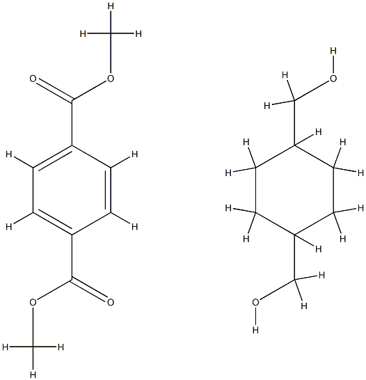 디메틸 테레프탈산, 1,4-시클로헥산디메탄올과의 중합체 구조식 이미지