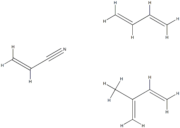 2-프로펜니트릴,1,3-부타디엔및2-메틸-1,3-부타디엔중합체 구조식 이미지