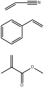 2-Propenoic acid, 2-methyl-, methyl ester, polymer with ethenylbenzene and 2-propenenitrile Structure