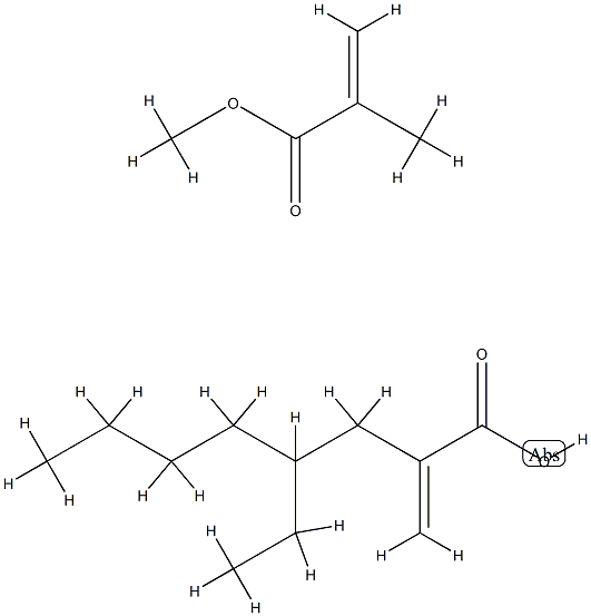 2-프로펜산,2-메틸-,메틸에스테르,2-에틸헥실2-프로펜산중합체 구조식 이미지