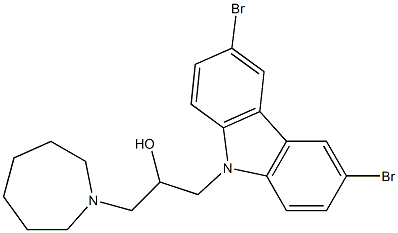 1-azepan-1-yl-3-(3,6-dibromo-9H-carbazol-9-yl)propan-2-ol 구조식 이미지