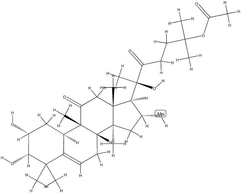 (10α)-25-(Acetyloxy)-2α,3α,16α,20-tetrahydroxy-9β-methyl-19-norlanost-5-ene-11,22-dione Structure