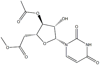 1-(3-O,5-O-Diacetyl-β-D-arabinofuranosyl)uracil Structure