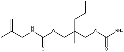 2-(Carbamoyloxymethyl)-2-methylpentyl=2-methyl-2-propenylcarbamate Structure