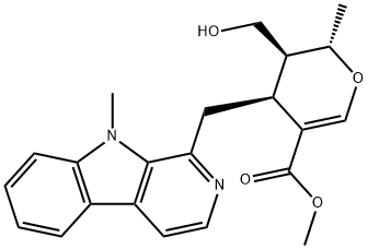 (2S)-3α-Hydroxymethyl-3,4-dihydro-2β-methyl-4α-[(9-methyl-9H-pyrido[3,4-b]indol-1-yl)methyl]-2H-pyran-5-carboxylic acid methyl ester Structure