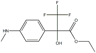 ethyl 3,3,3-trifluoro-2-hydroxy-2-[4-(methylamino)phenyl]propanoate Structure