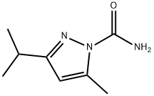 1H-Pyrazole-1-carboxamide,5-methyl-3-(1-methylethyl)-(9CI) Structure