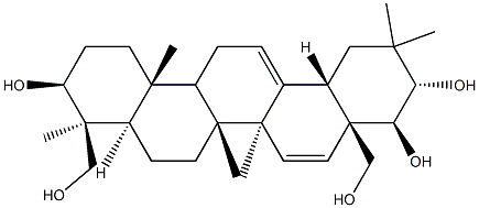 (4S)-Oleana-12,15-diene-3β,21α,22β,24,28-pentol 구조식 이미지