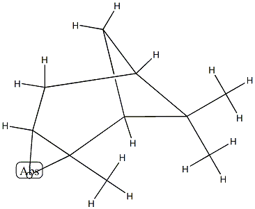 2,7,7-Trimethyl-3-oxatricyclo(4.1.1.0(sup 2,4))octane Structure