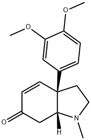 (3aS,7aR)-3aα-(3,4-Dimethoxyphenyl)-1,2,3,3a,7,7a-hexahydro-1-methyl-6H-indol-6-one 구조식 이미지