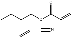 2-Propenoic acid, butyl ester, polymer with 2-propenenitrile Structure