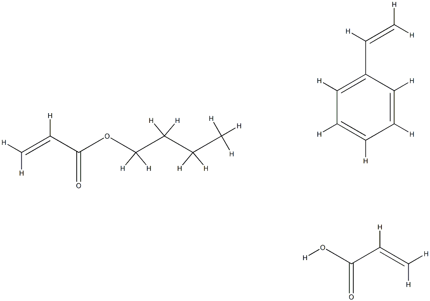 2-Propenoic acid, polymer with butyl 2-propenoate and ethenylbenzene Structure
