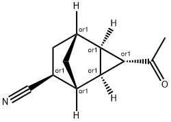 Tricyclo[3.2.1.02,4]octane-6-carbonitrile, 3-acetyl-, (1R,2R,3S,4S,5R,6S)-rel- (9CI) 구조식 이미지