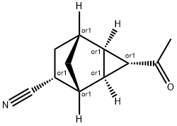 Tricyclo[3.2.1.02,4]octane-6-carbonitrile, 3-acetyl-, (1R,2R,3S,4S,5R,6R)-rel- (9CI) Structure