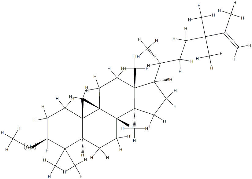 3β-Methoxy-24,24-dimethyl-9β,19-cyclo-5α-lanost-25-ene 구조식 이미지