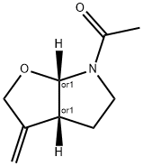 2H-Furo[2,3-b]pyrrole, 6-acetylhexahydro-3-methylene-, (3aR,6aS)-rel- (9CI) Structure