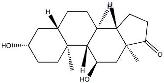 3β,11α-Dihydroxy-5α-androstan-17-one 구조식 이미지