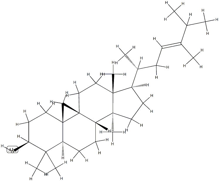 (23E)-24-Methyl-9β,19-cyclo-5α-lanost-23-en-3β-ol Structure