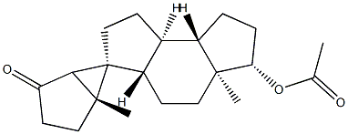 (5R)-17β-Acetyloxy-4,10:5,9-dicyclo-9,10-secoandrostan-3-one Structure