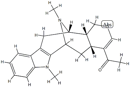 1α,3α-[Methylene(5-acetyl-3,4-dihydro-2H-pyran-4β,3β-diyl)]-2,9-dimethyl-1,2,3,4-tetrahydro-β-carboline Structure