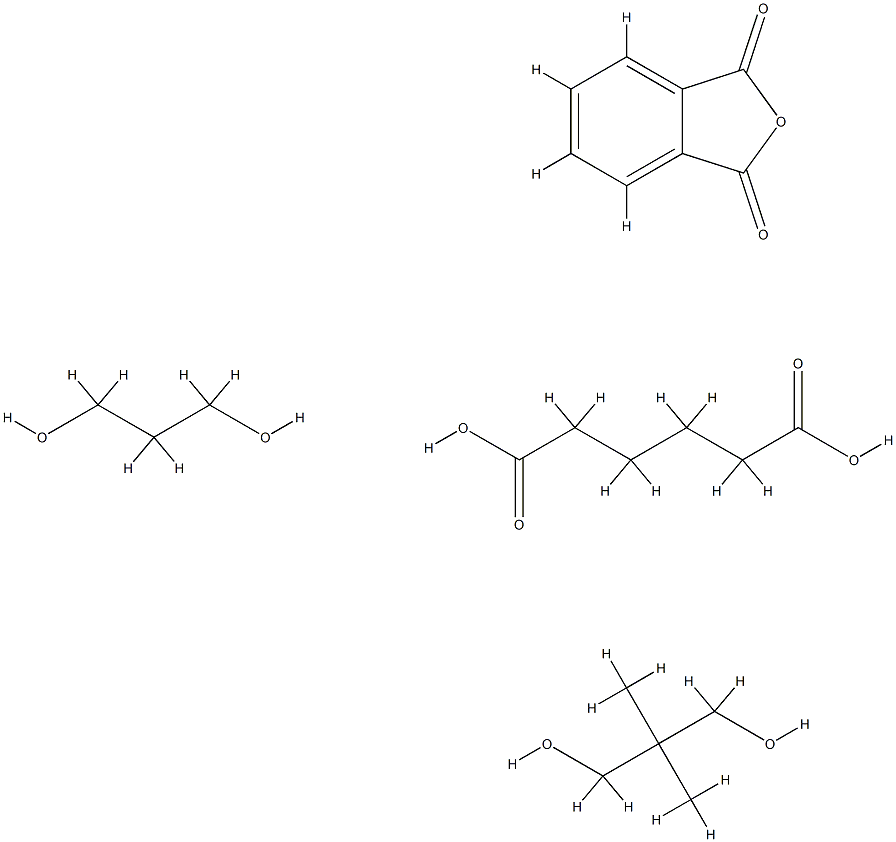 Hexanedioic acid, polymer with 2,2-dimethyl-1,3-propanediol, 2-ethyl-2-(hydroxymethyl)-1,3-propanediol and 1,3-isobenzofurandione Structure