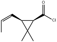 사이클로프로판카르보닐클로라이드,2,2-디메틸-3-(1Z)-1-프로페닐-,(1R,3S)-(9CI) 구조식 이미지