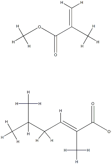 2-프로펜산,2-메틸-,메틸에스테르,2-메틸프로필2-메틸-2-프로페노에이트중합체 구조식 이미지