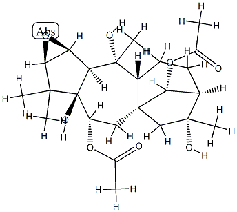 (14R)-6β,14-Diacetoxy-2β,3β-epoxygrayanotoxane-5,10,16-triol Structure