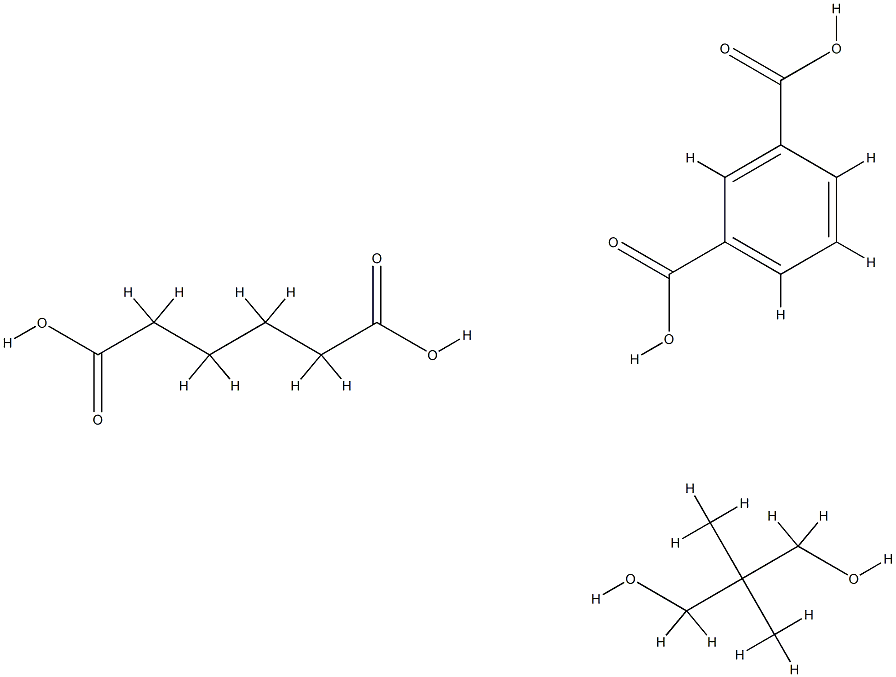 1,3-벤젠디카르복실산,2,2-디메틸-1,3-프로판디올및헥산디오산중합체 구조식 이미지